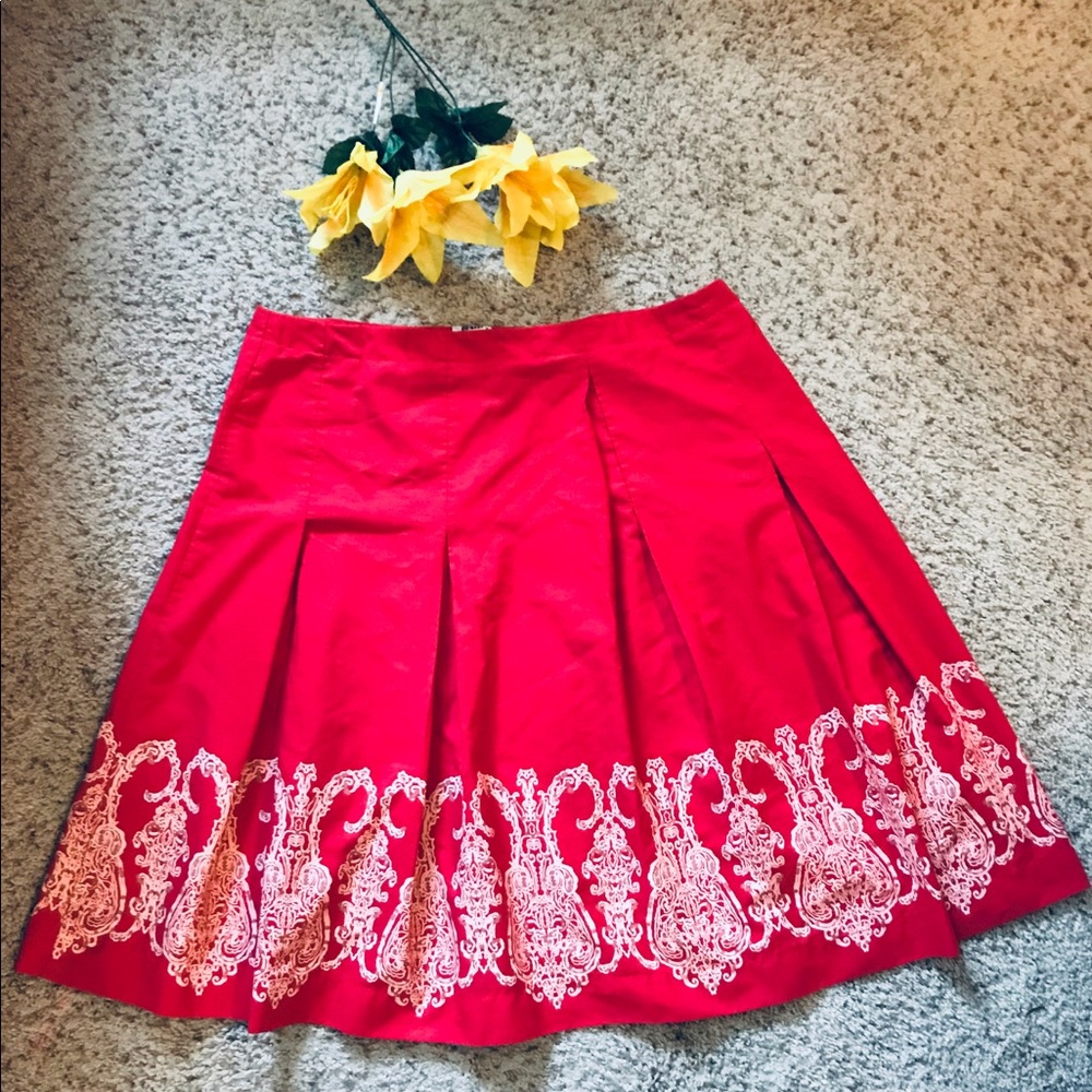 🔥HP🔥Beautiful RED Pleated Skirt 🌹Size XXL 🌹